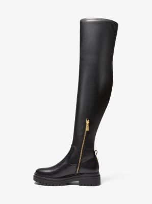 Michael kors over the knee leather clearance boots