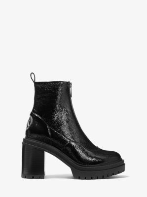 Cyrus Crinkled Ankle Boot in BLACK | Michael Kors