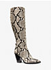 Botte au genou Dover en faux cuir gaufré à motif de python image number 0