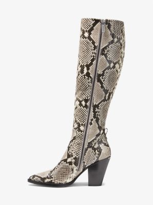 Dover Snake Embossed Knee Boot Michael Kors Canada