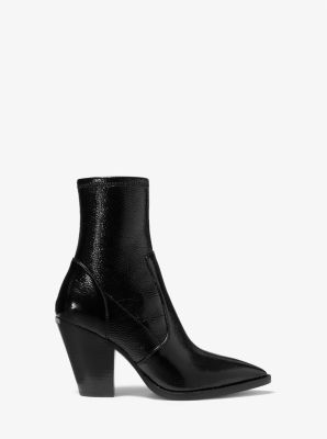 Dover Crinkled Patent Boot in BLACK | Michael Kors
