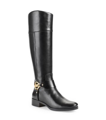 michael kors black and gold boots
