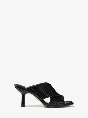 Gideon Snake Embossed Leather Mule | Michael Kors