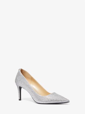 Michael kors cheap silver glitter shoes