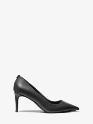 Michael Kors Tenley Empire Logo Embellished Leather Pump: BLK