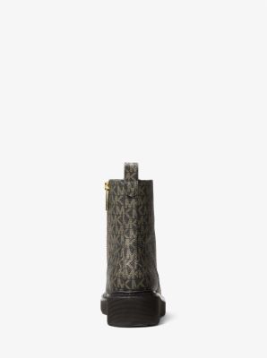 Schnürstiefel Haskell mit Logo in Metallic-Optik image number 3