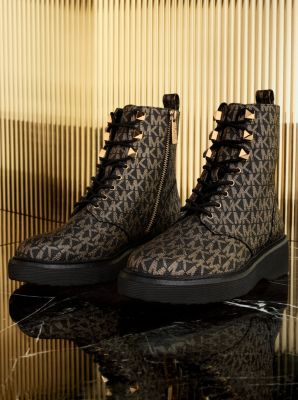 Michael kors combat sales boots with stars