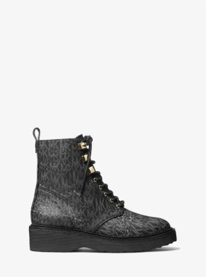 Haskell Animal Print Logo Canvas Boot