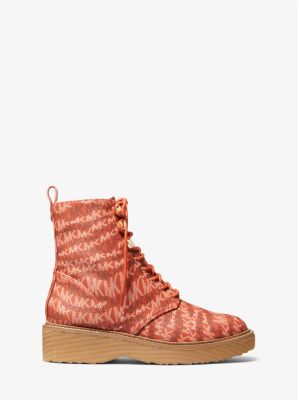 Haskell Animal Print Logo Canvas Boot