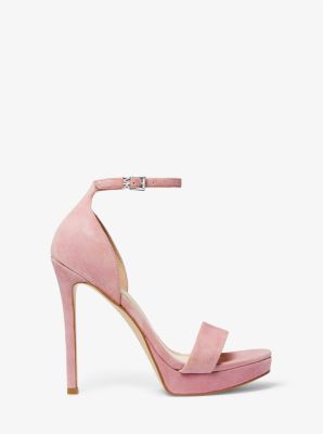 Sandale &agrave; plateforme Jordyn en su&egrave;de in ROYAL PINK | Michael Kors