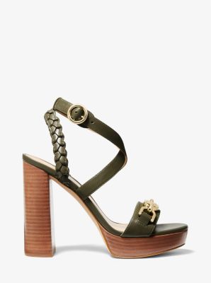 Kailey Embellished Leather Platform Sandal image number 1