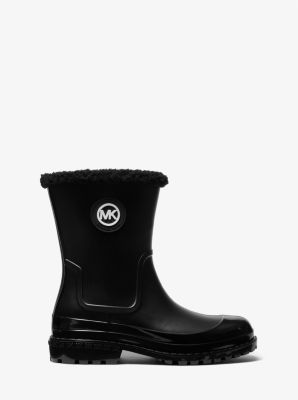 Montaigne Faux Shearling-Lined PVC Rain Boot | Michael Kors