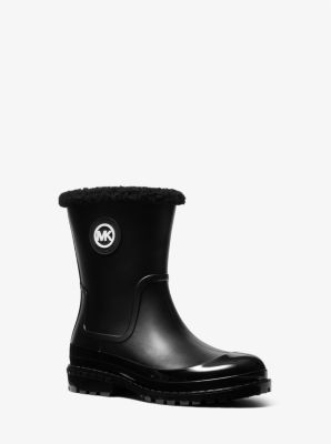  Michael Kors Karis Rain Boots Black 8 M