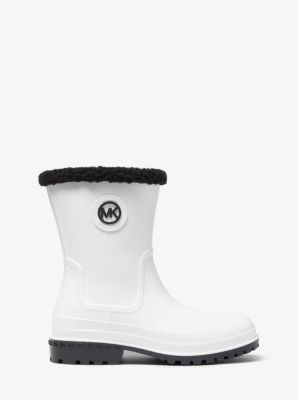 Shearling lined rain on sale boots