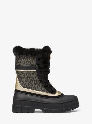 Ozzie Metallic Logo Boot | Michael Kors Canada