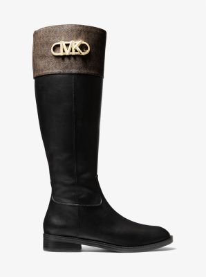 Parker Logo and Leather Boot | Michael Kors Canada
