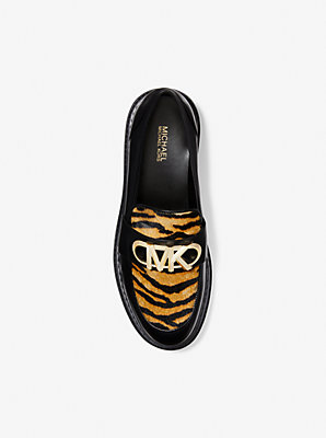 Parker Tiger Print Calf Hair and Leather Loafer