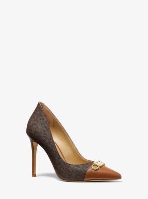 Michael kors logo clearance heels