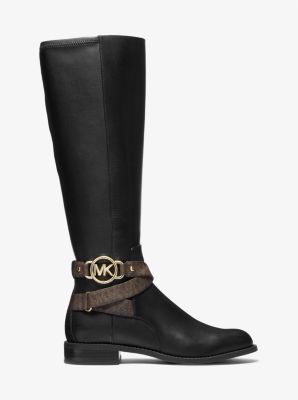 Rory Leather and Logo Boot | Michael Kors Canada