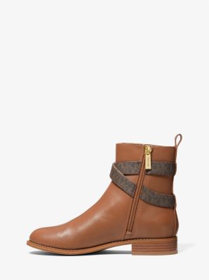 Rory Leather and Logo Ankle Boot | Michael Kors