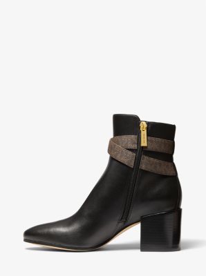 Rory Faux Leather and Logo Ankle Boot | Michael Kors