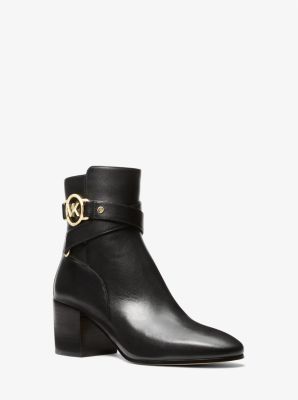 Rory Leather Boot in BLACK | Michael Kors