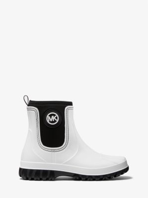 Tucker Rain Boot in OPTIC WHITE/BLK | Michael Kors
