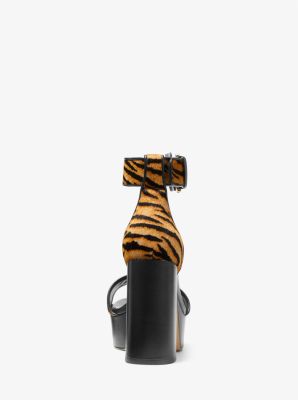 Tara Tiger Print Calf Hair Platform Sandal image number 2