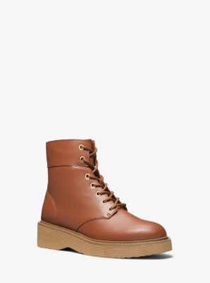 Michael kors tavie leather deals combat boot