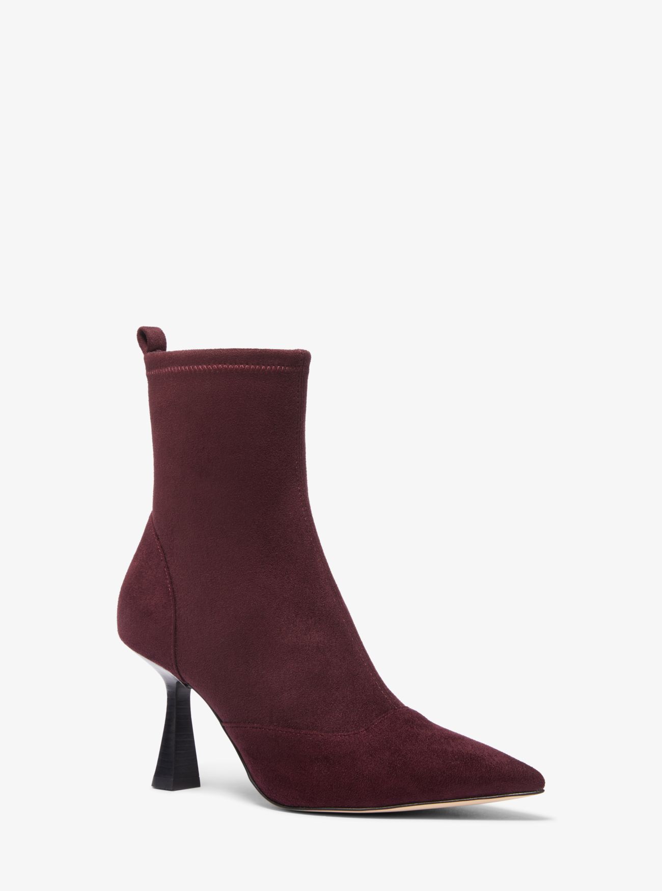 MK Clara Faux Suede Ankle Boot - Red - Michael Kors