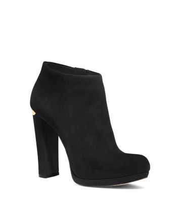 michael kors black suede booties