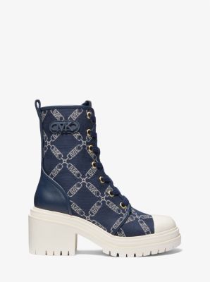 Michael Kors Hanley Empire Logo Jacquard Combat Boot - Big Apple Buddy