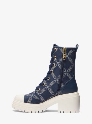 Hanley Empire Logo Jacquard Combat Boot | Michael Kors Canada