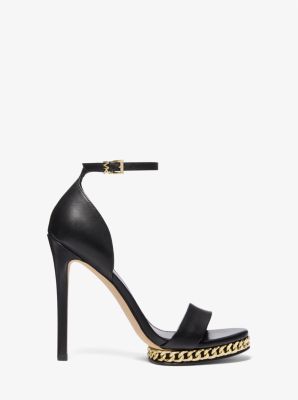 Jordyn Embellished Leather Platform Sandal | Michael Kors Canada