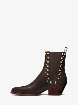 Enkellaars Kinlee van leer met Astor-studs image number 2