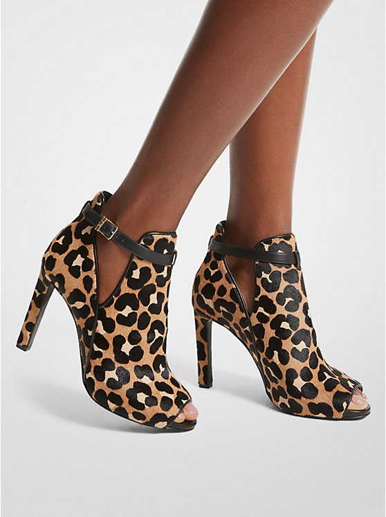 Lawson Leopard Print Calf Hair Open-Toe Ankle Boot image number 3
