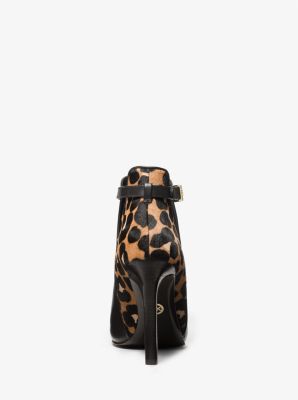 Lawson Leather and Leopard Print Calf Hair Open-Toe Ankle Boot image number 2