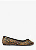 Nori Leopard Print Calf Hair Ballet Flat image number 1