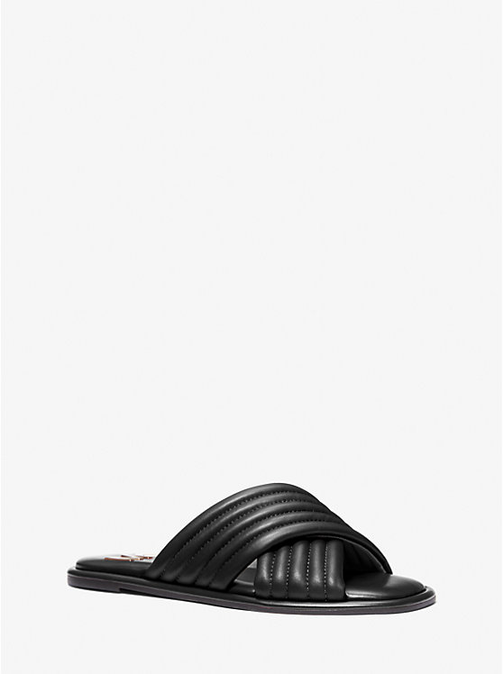 Portia Quilted Leather Slide Sandal image number 0