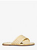Portia Quilted Metallic Snake Embossed Leather Slide Sandal image number 1