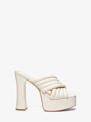 Michael michael kors flora appliqué leather platform discount sandal