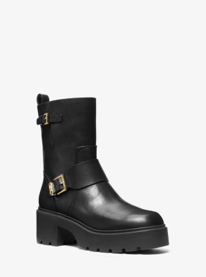 Michael kors april leather and knit boot on sale