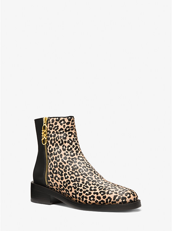 Regan Leopard Print Calf Hair and Leather Ankle Boot image number 0