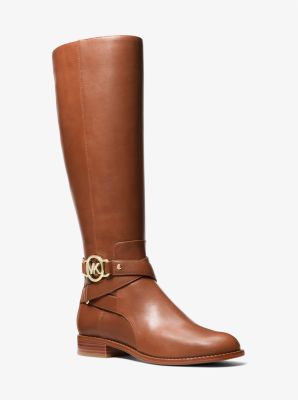 Rory Leather Riding Boot in LUGGAGE | Michael Kors