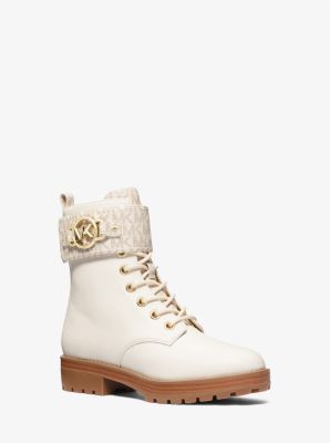 Rory Faux Leather and Logo Combat Boot | Michael Kors