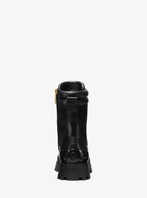 Botte Rowan en daim et cuir effet serpent en relief image number 3