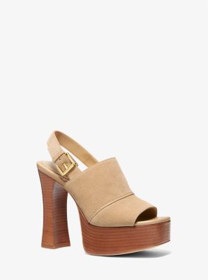 Michael kors suede clearance platform sandals