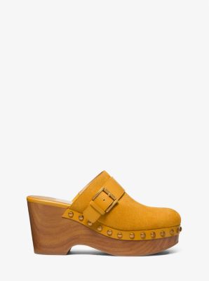 Michael kors robin studded leather and hot sale logo clog