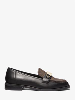 Loafer Tiegan van leer met logo image number 1