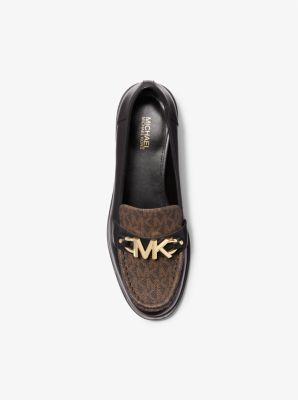 Loafer Tiegan van leer met logo image number 2